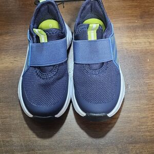 Athletic Works Kids Navy and Lime Sneakers